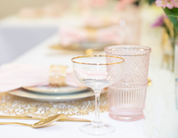 Gold-Rimmed Champagne Glass