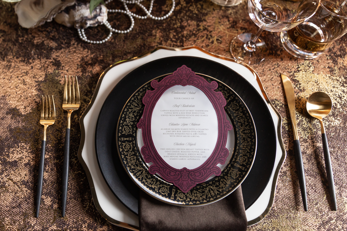 Gold with Black Handle Flatware