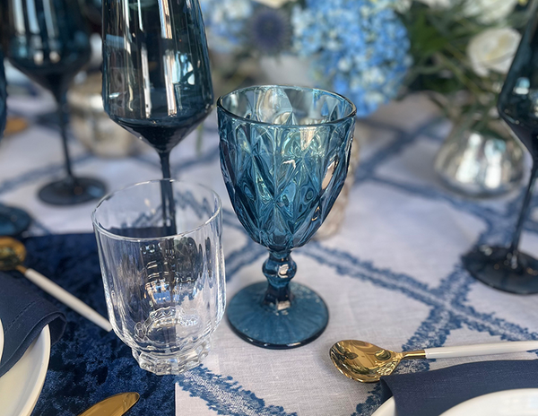 Blue Goblet Glass