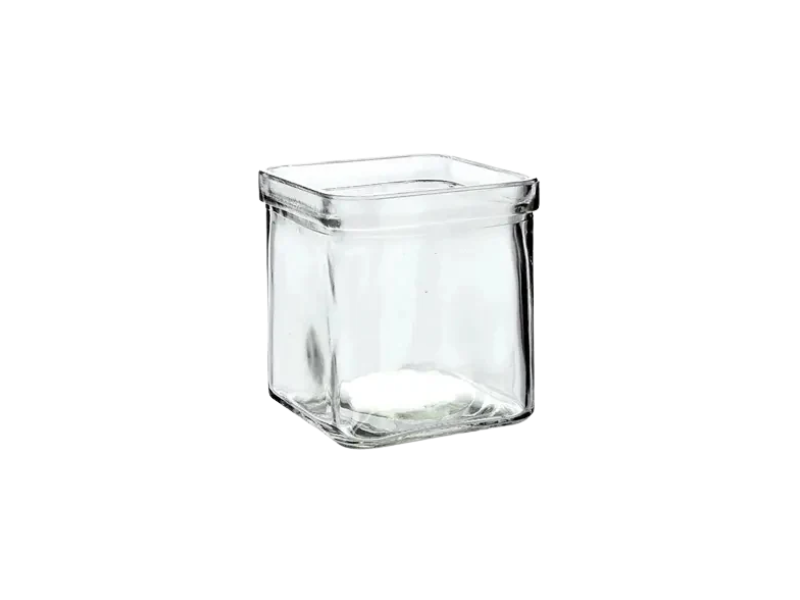 Clear Glass Square Votive