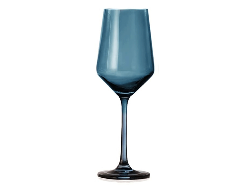 Rent blue colored wine glasses